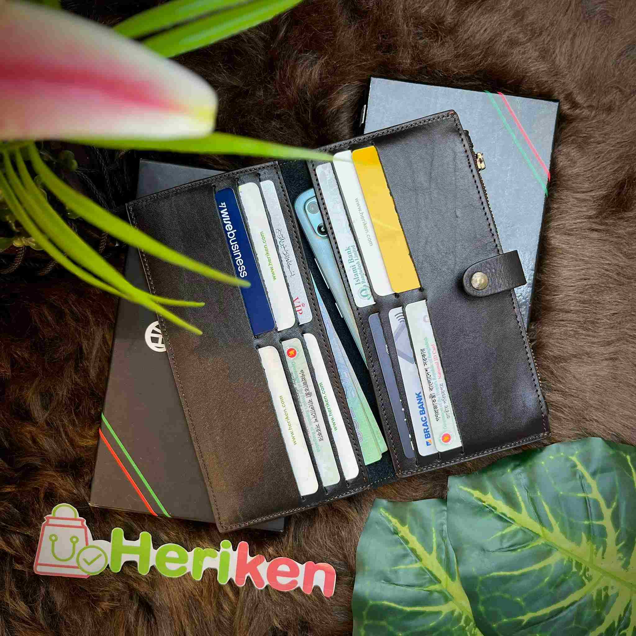 Premium Leather Long Wallet