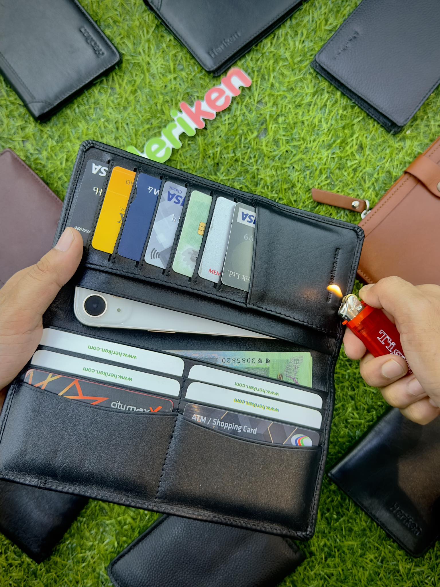 Heriken Luxury Men Wallet - 100% Genuine Cow Leather